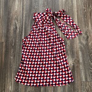 Milly Red and White Patterned Top